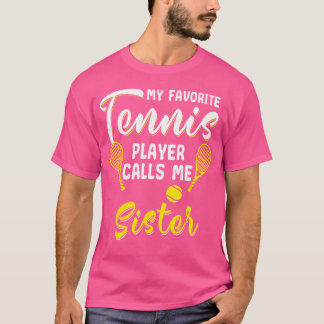 Camiseta Jogador de Tênis engraçado Hobby Racquet Sister Si