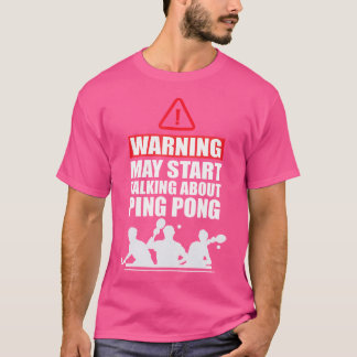 Camiseta Jogador de Tênis Engraçado Ping Pong