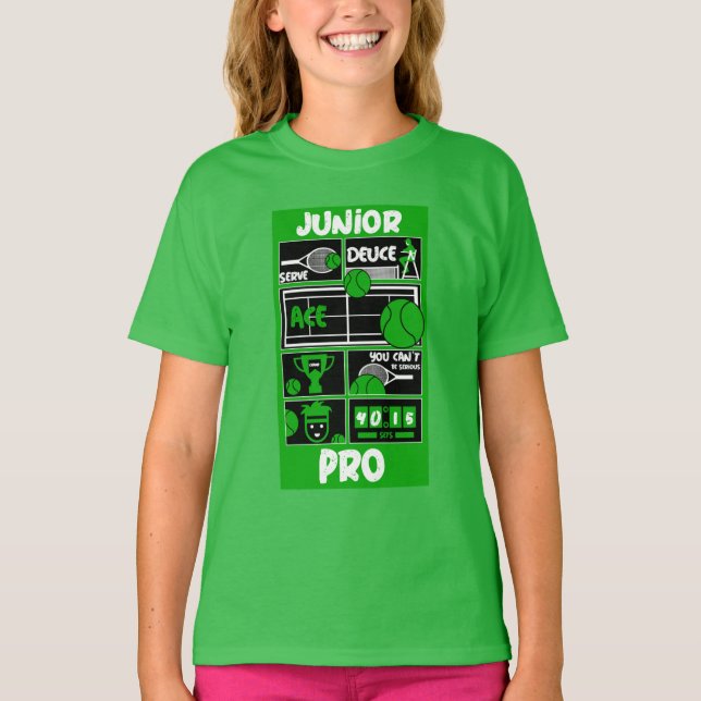 Camiseta Jogador de Tênis Júnior T-Shirt (Frente)
