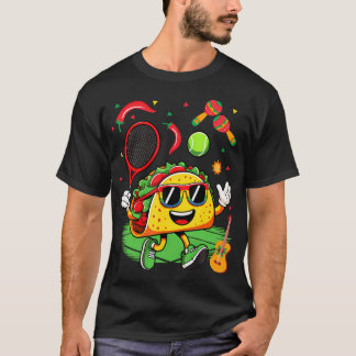 Camiseta Jogador de Tênis Taco Cinco De Mayo Boliche Mexica