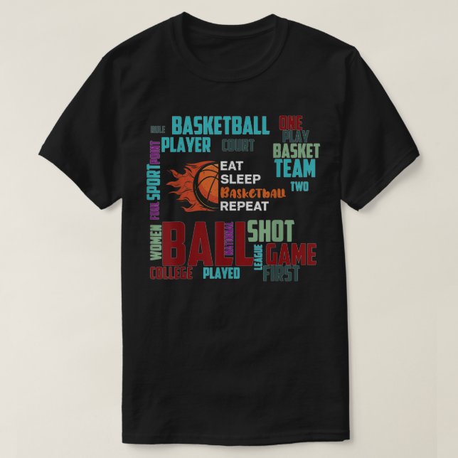 Camiseta Jogador de treinador de basquete preto come sono (Frente do Design)