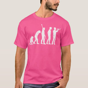Camiseta Jogador de Trompete Engraçado Trompeter I Evolução