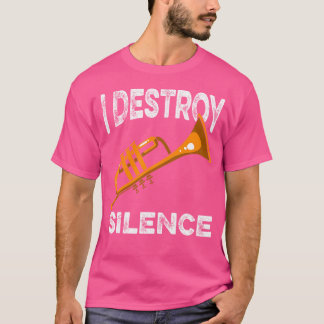 Camiseta Jogador De Trompete Eu Destruo Silêncio Trompete E