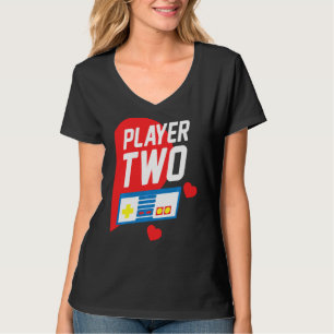 Camiseta Jogador de Vídeo 2 Jogador de Jogos Engraçados Val