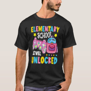 Camiseta Jogador de vídeo bloqueado no nível da escola prim