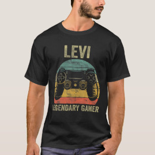 Camiseta Jogador de vídeo com nome Levi do jogador legendár