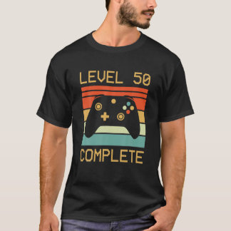Camiseta Jogador De Vídeo Completo Do Nível 50 - 50º Anive