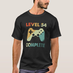 Camiseta Jogador De Vídeo Completo Do Nível 54 - 54º Ani