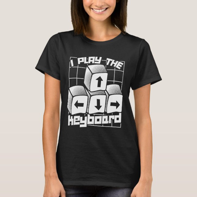 Camiseta Jogador De Vídeo De Geek De Jogos De Computador Eu (Frente)