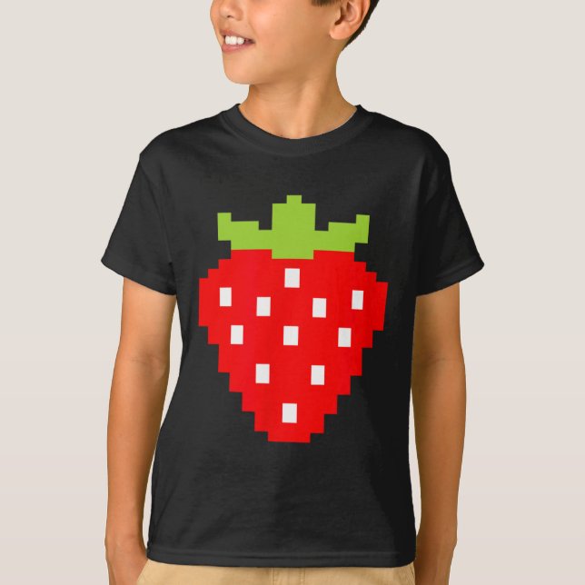 Camiseta Jogador de Vídeo de Morango 1 (Frente)
