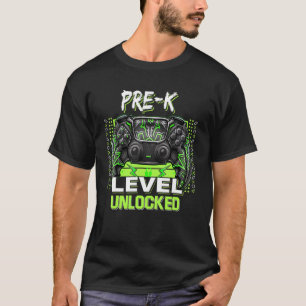 Camiseta Jogador De Vídeo Desbloqueado No Nível Pré-K Volta