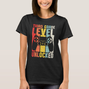 Camiseta Jogador de vídeo desbloqueado no terceiro nível di