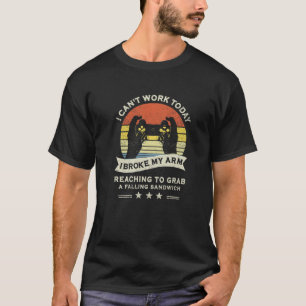 Camiseta Jogador de Vídeo Engraçado não pode funcionar hoje