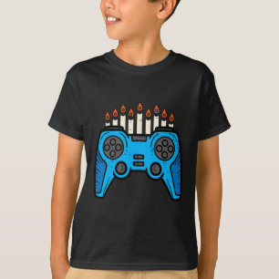 Camiseta Jogador de Video Game Judaico Hanukkah Chanukah Ho