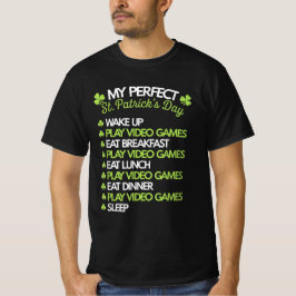 Camiseta Jogador de Videos games de Reprodução de Dia de Sã
