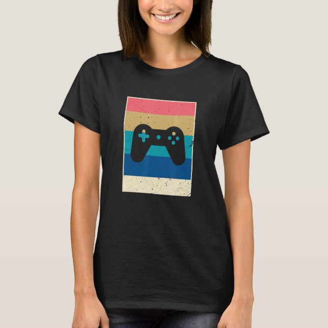 Camiseta Jogador de Videos games do Console do Gaming Contr (Frente)