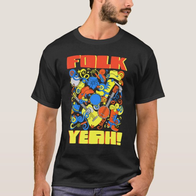 Camiseta Jogador de Violão de Banjo Sim (Frente)