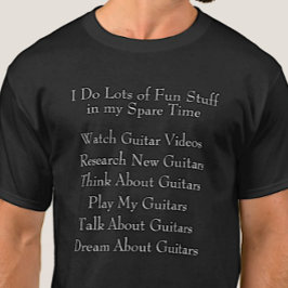 Camiseta Jogador de Violão - O que faço em tempo livre
