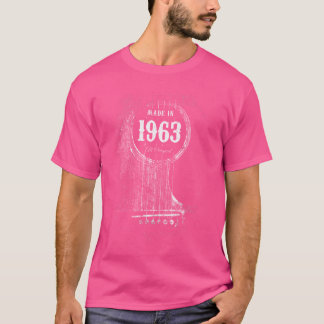 Camiseta Jogador de Violão Vintage 1963 Acústico 62N