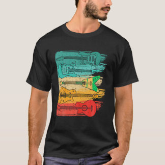 Camiseta Jogador de Violão Vintage Musical Banda T Sh