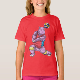 Camiseta Jogador de Volei de Hipopótamo Volei