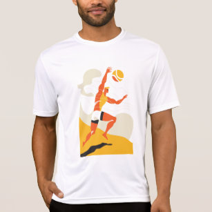 Camiseta jogador de vôlei de praia