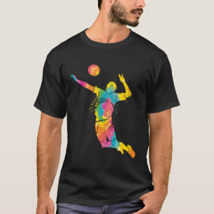 Camiseta Jogador de Voleibol Colorsplash Girls Kids Beach V
