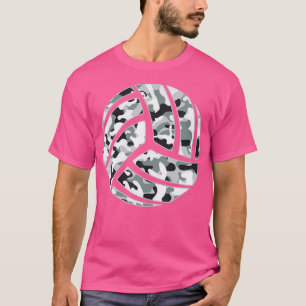 Camiseta Jogador de Voleibol da Camuflagem Fan Cute Camo V