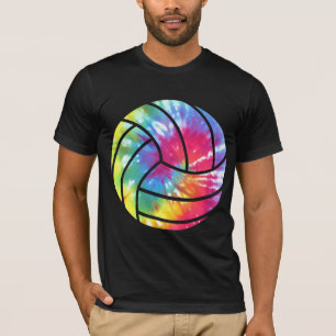 Camiseta Jogador De Voleibol De Cor Aquática Colorido De H
