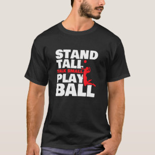 Camiseta Jogador de Voleibol de Pequena Jogada em Pé Alto