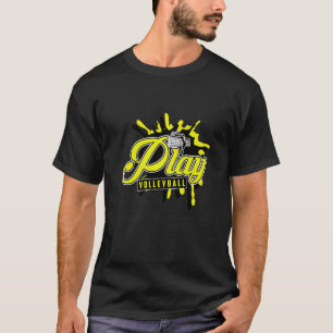 Camiseta Jogador de Voleibol de Praia do Treinador Joga Vol