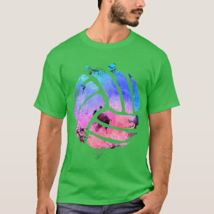 Camiseta Jogador de Voleibol de Watercolor