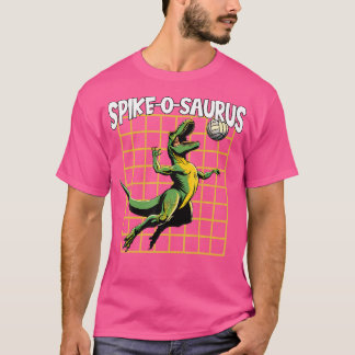 Camiseta Jogador de Voleibol Dinossauro Jogador de Spikeosa