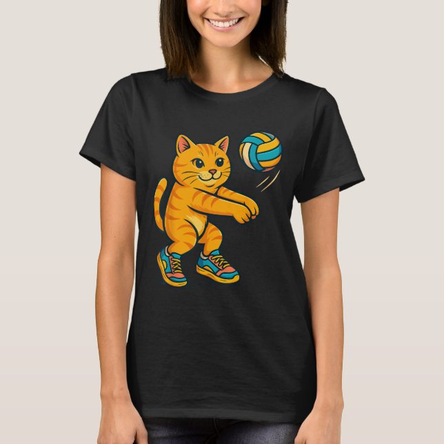 Camiseta Jogador de Voleibol Encantador de Adolescentes T (Frente)