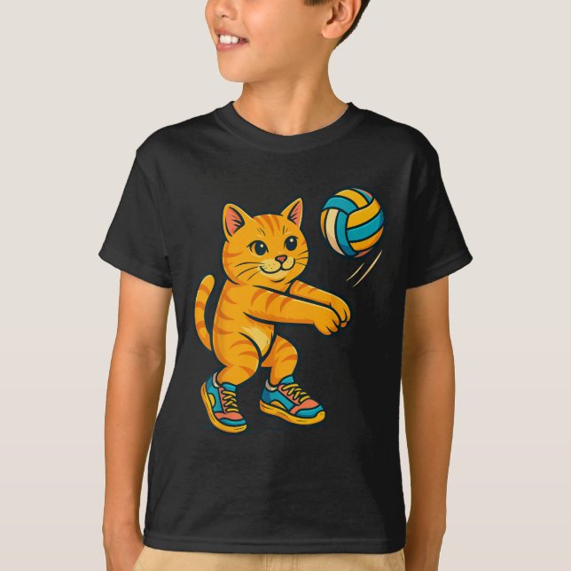 Camiseta Jogador de Voleibol Encantador de Adolescentes T (Frente)