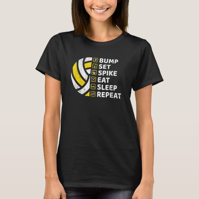 Camiseta Jogador de Voleibol Esportivo Engraçado 1 (Frente)