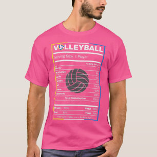 Camiseta Jogador de Voleibol Fatos Engraçados de Nutrição d