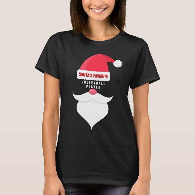Camiseta Jogador de voleibol favorito do papai noel (Frente)