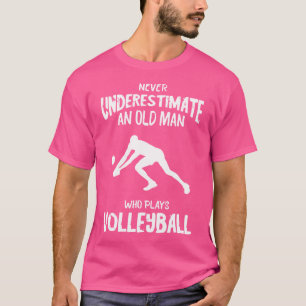 Camiseta Jogador De Voleibol Nunca Subestima Voltage Oldman