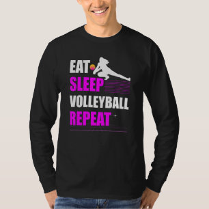 Camiseta Jogador de Voleibol Repetitivo De Sono