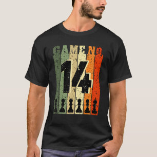 Camiseta Jogador De Xadrez Aniversário 14 Anos Número 14