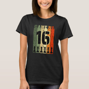 Camiseta Jogador De Xadrez Aniversário 16 Anos Número 16