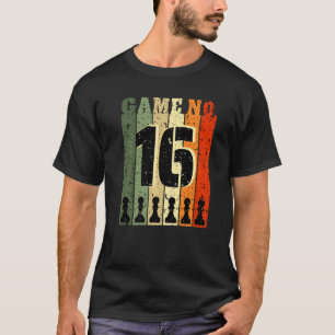 Camiseta Jogador De Xadrez Aniversário 16 Anos Número 16