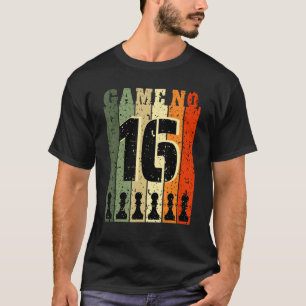 Camiseta Jogador De Xadrez Aniversário 16 Anos Número 16