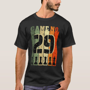 Camiseta Jogador De Xadrez Aniversário 29 Anos Número De Jo