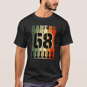 Camiseta Jogador De Xadrez Aniversário De 68 Anos Número De