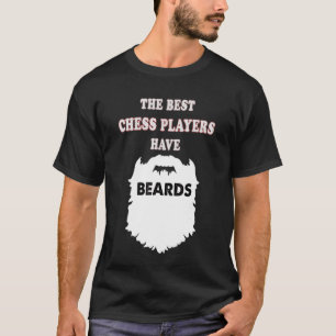 Camiseta Jogador de xadrez barba o jogo da mente do rei
