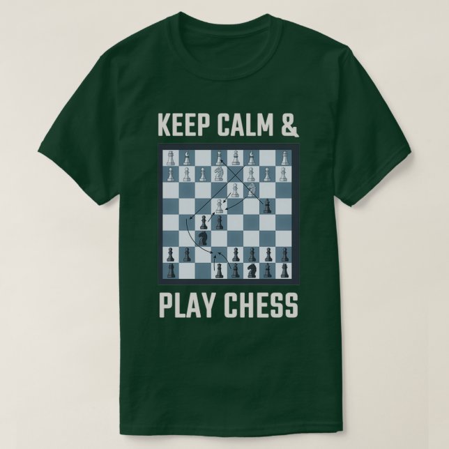 Camiseta Jogador de Xadrez do Conselho Chess (Frente do Design)