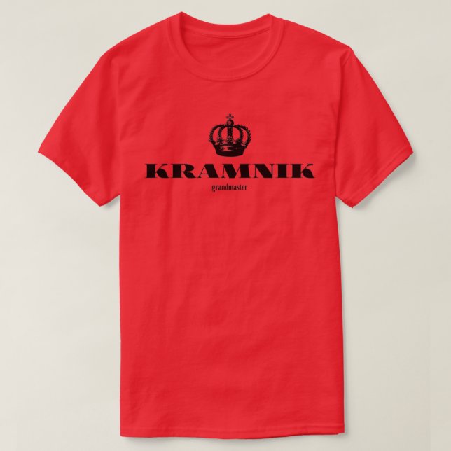 Camiseta Jogador de xadrez do Kramnik Chess  (Frente do Design)