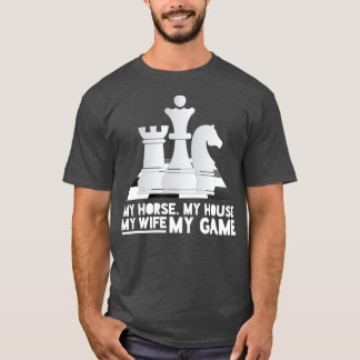Camiseta Jogador de xadrez do Rei Rainha Bispo